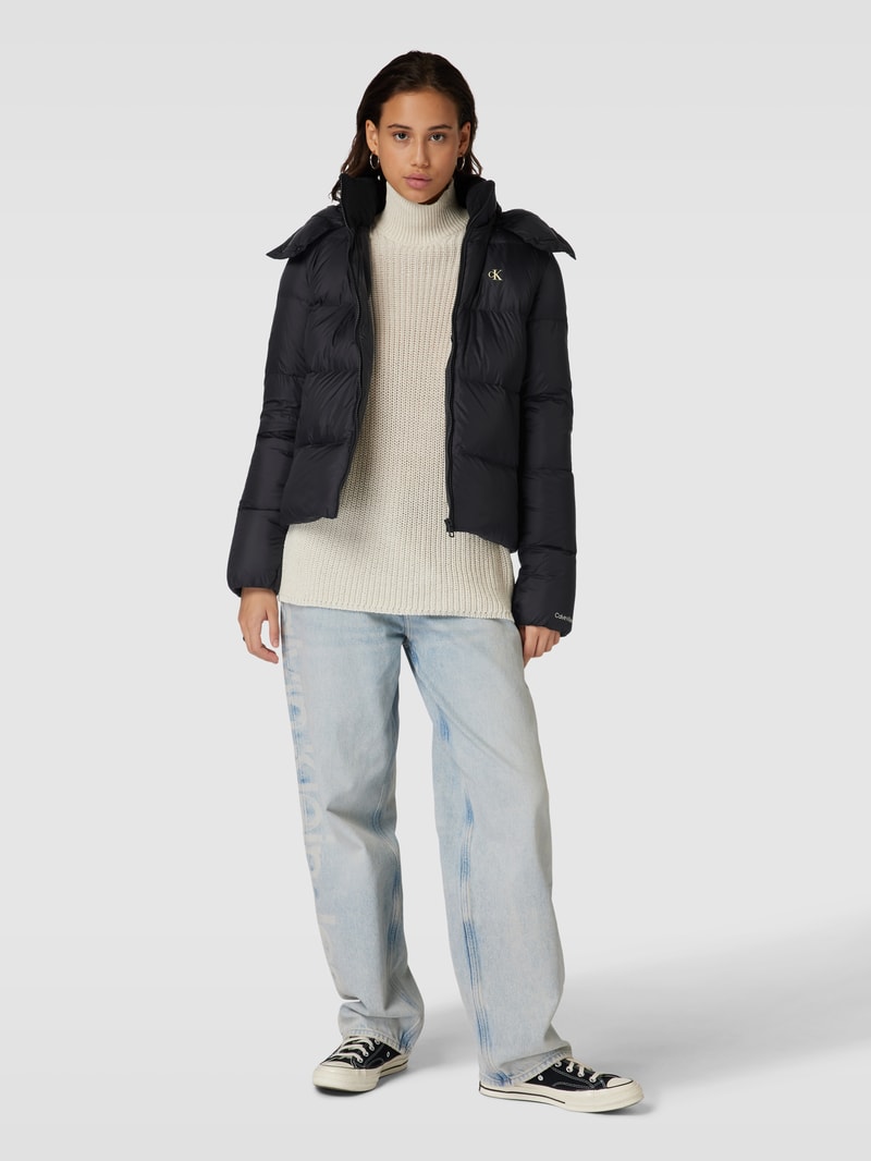 Steppjacke mit Kapuze in black