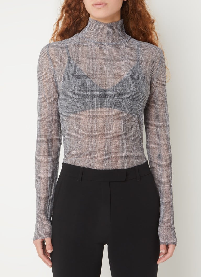 Top Emata semi-transparent în carouri de la HUGO BOSS