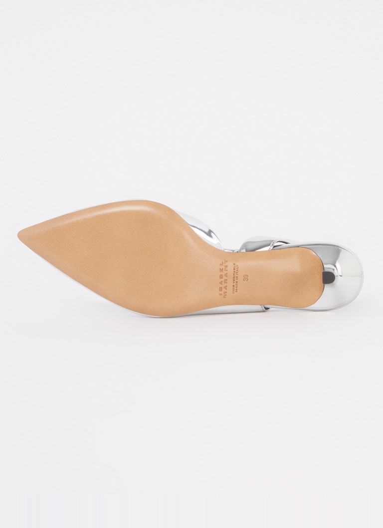 Isabel Marant Mirror slingback with metallic finish