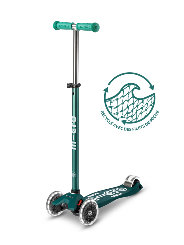 Trottinette 3 roues – Maxi Deluxe Eco Vert Led