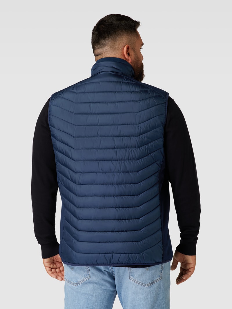 PLUS SIZE Steppweste mit Stehkragen in marineblau