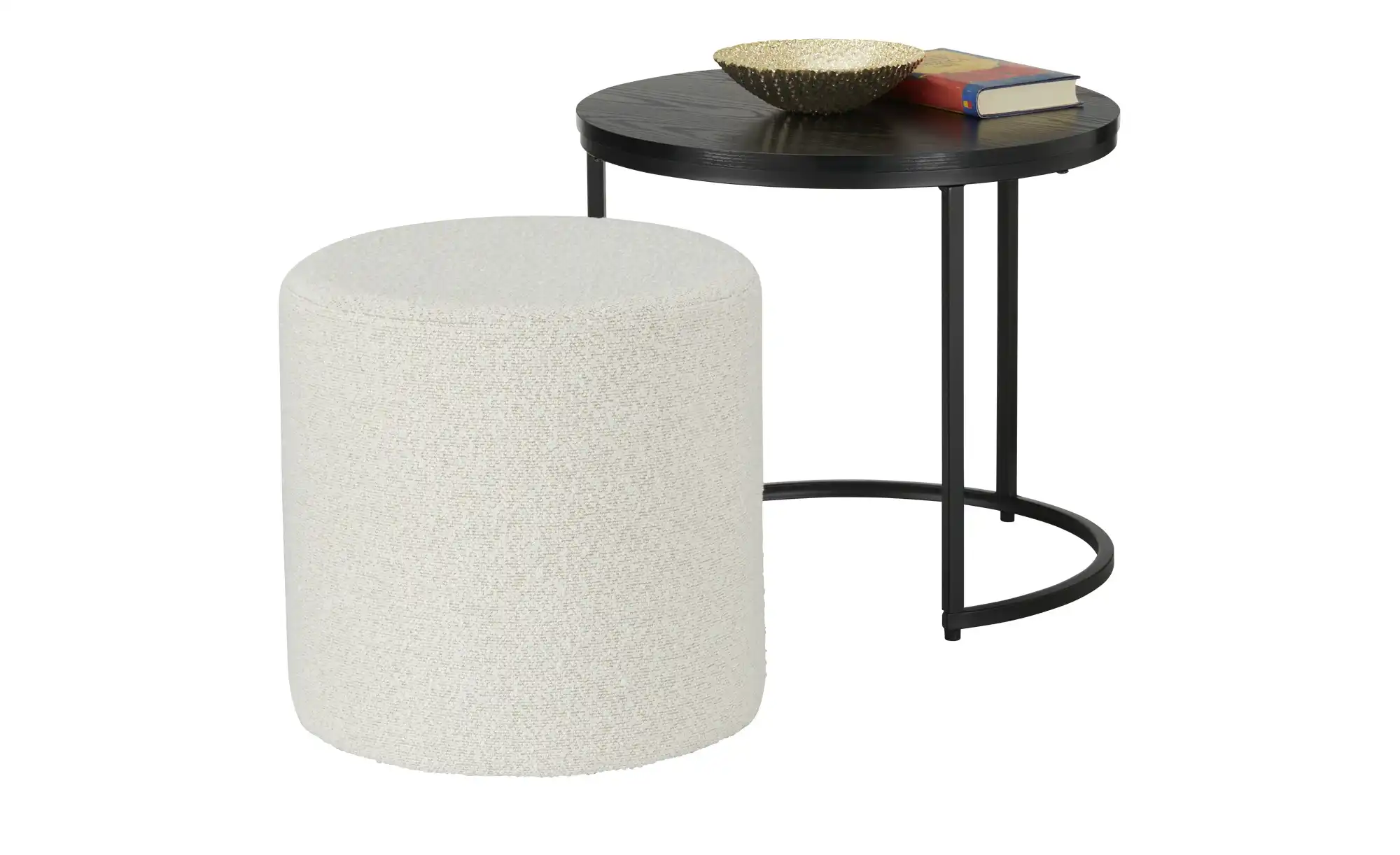 Beistelltisch-Hocker-Set