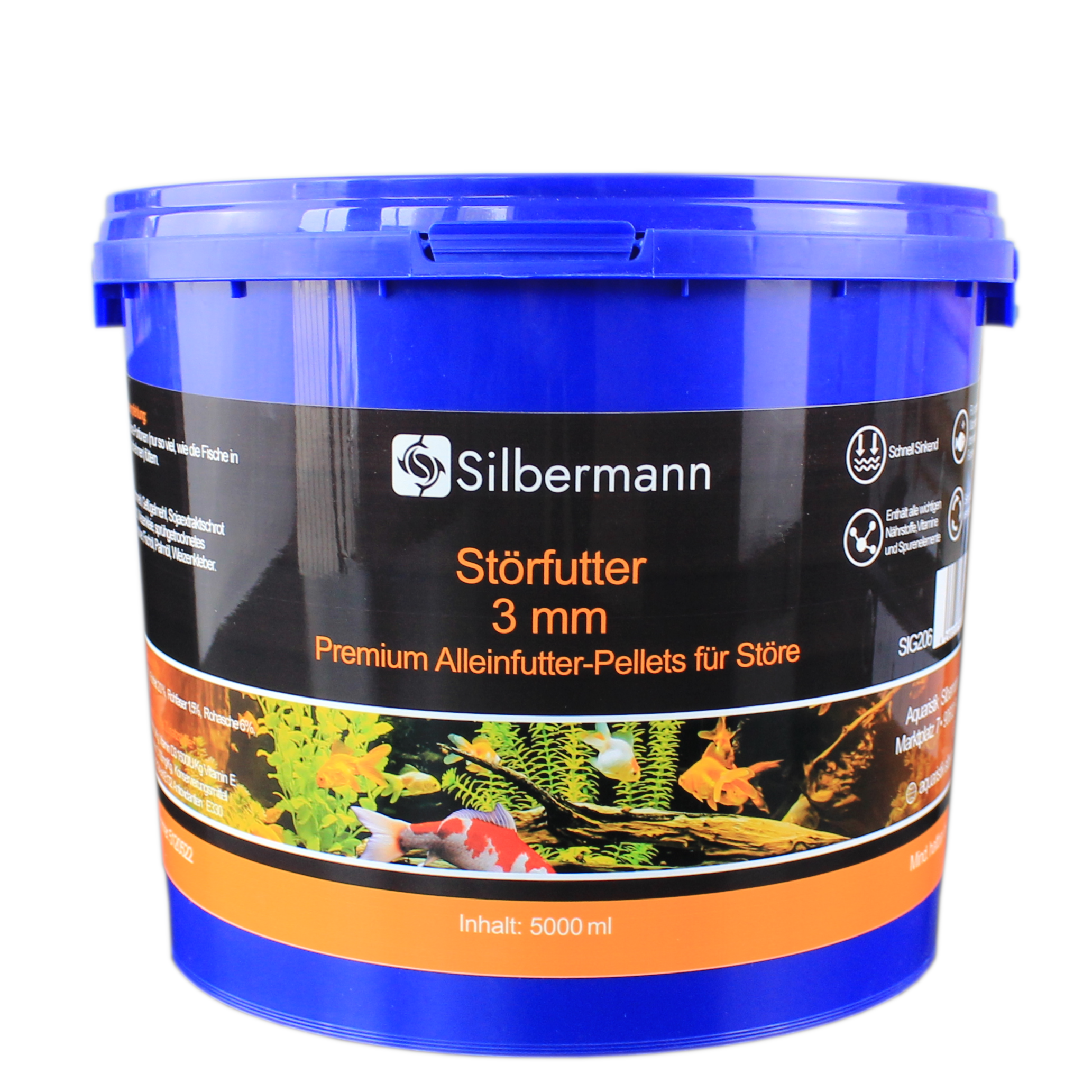 Silbermann Hauptfutter Silbermann Störfutter 3 mm 5 kg