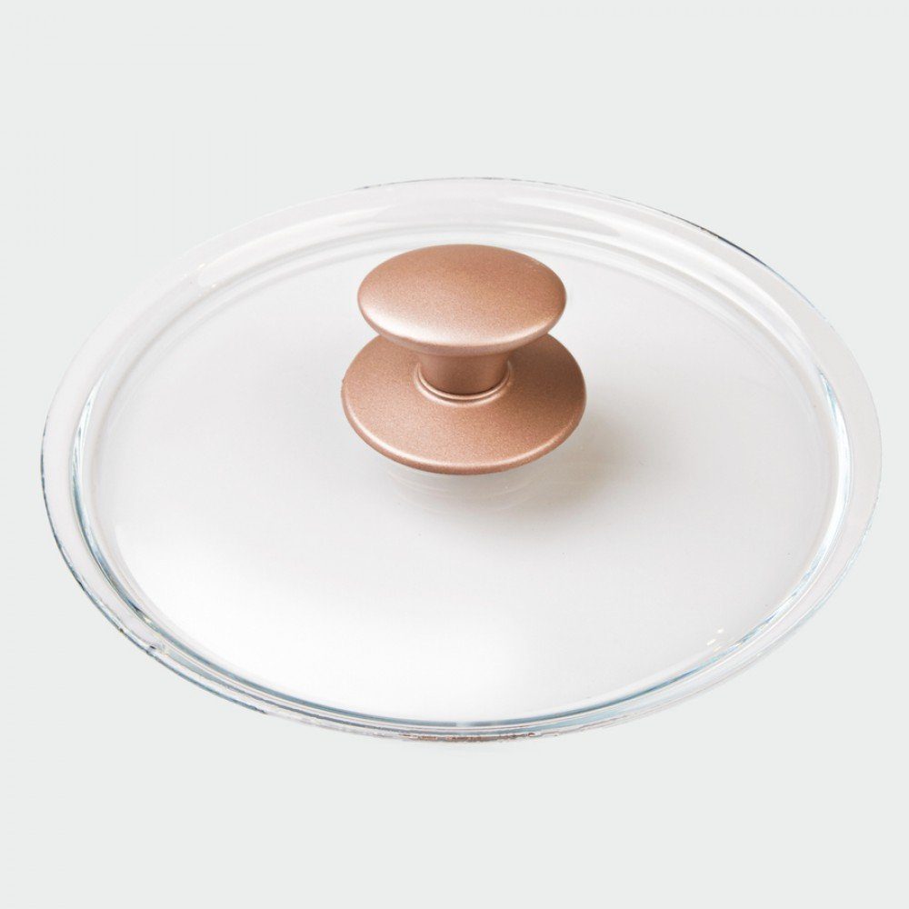 KRC Topf-Set Karaca Biogranit Antik Rose 7-Teiliges Kochgeschirr-Set Kochgeschirr-Set, Antihaftbeschichtung, Topf Pfannenset mit Glasdeckeln, Spulmaschinengeeignet, Granit