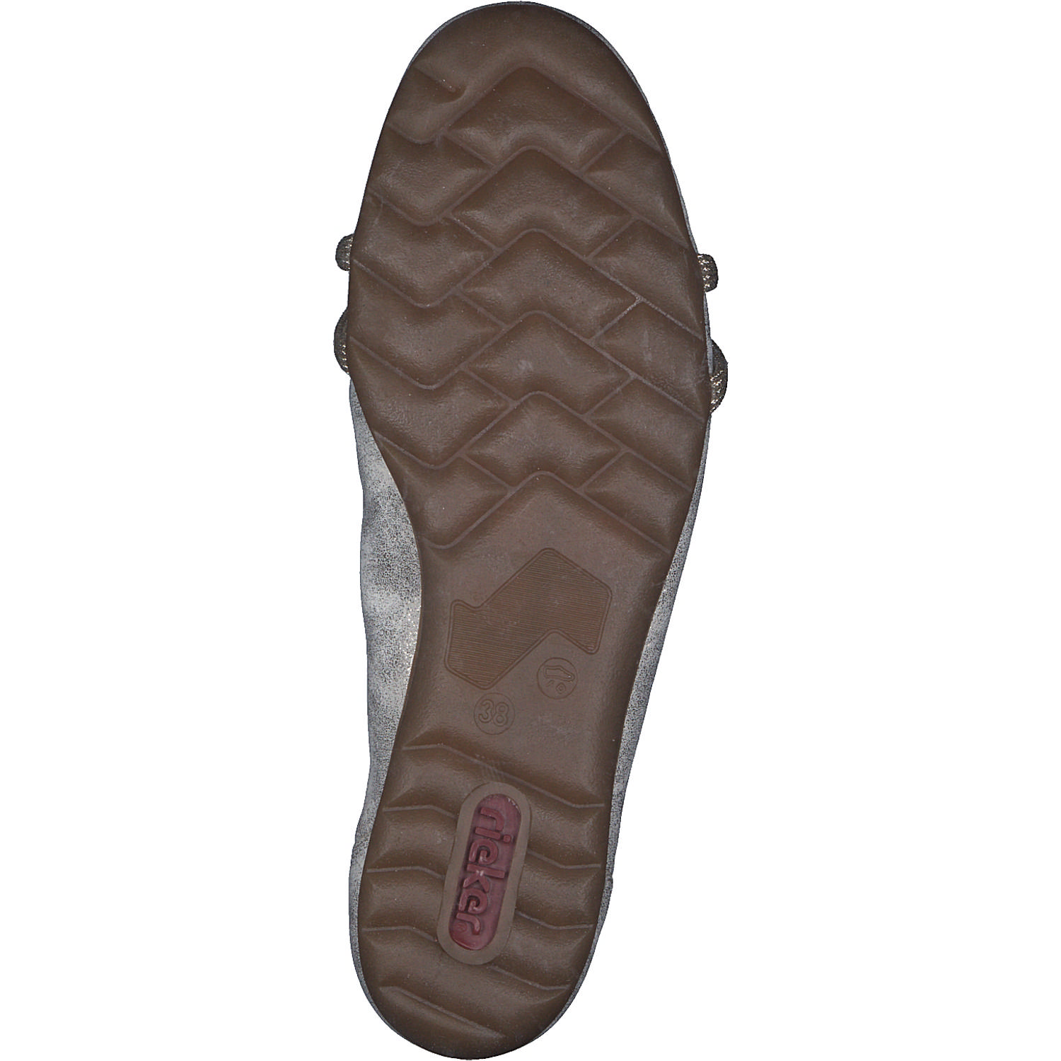 Rieker L9368, Ballerinas, Damen, beige-gold