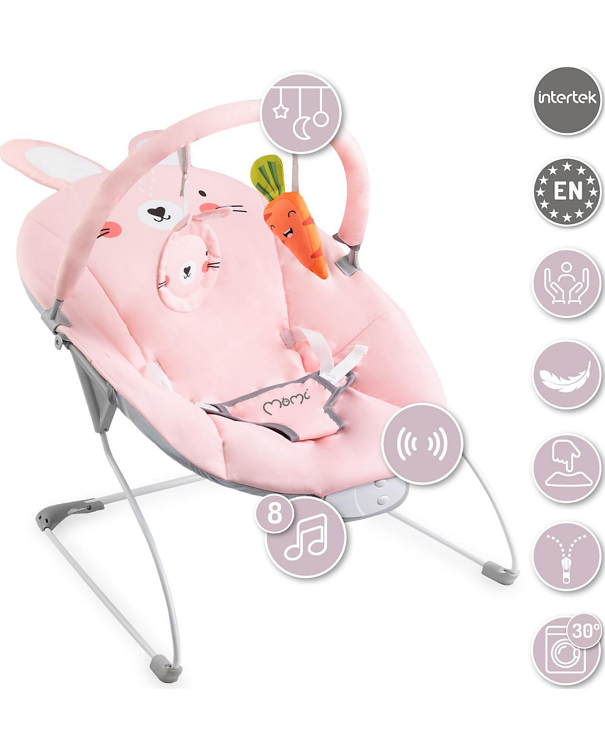 Babywippe GLOSSY, bunny