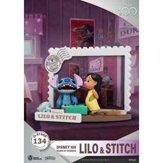 Disney 100 Years of Wonder D-Stage PVC Diorama - Lilo & Stitch
