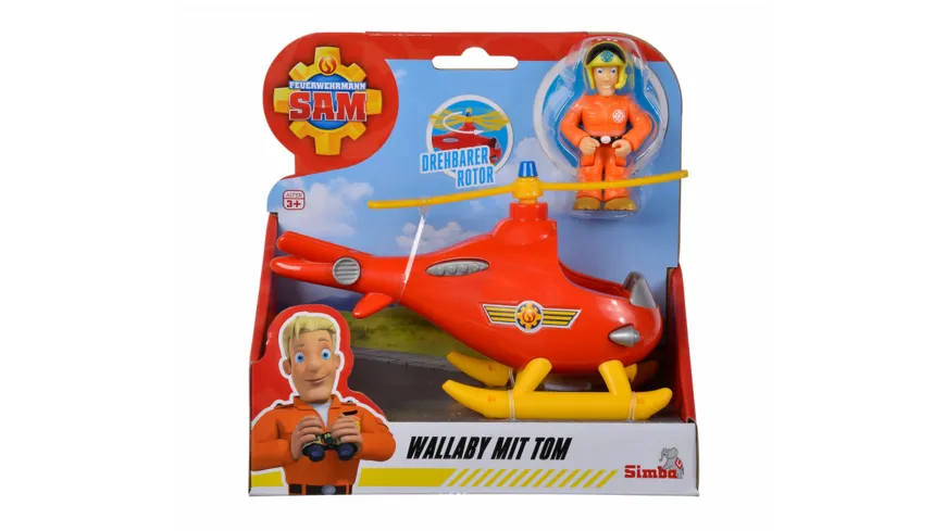 Simba - Feuerwehrmann Sam - Sam Wallaby mit Tom Thomas Figur