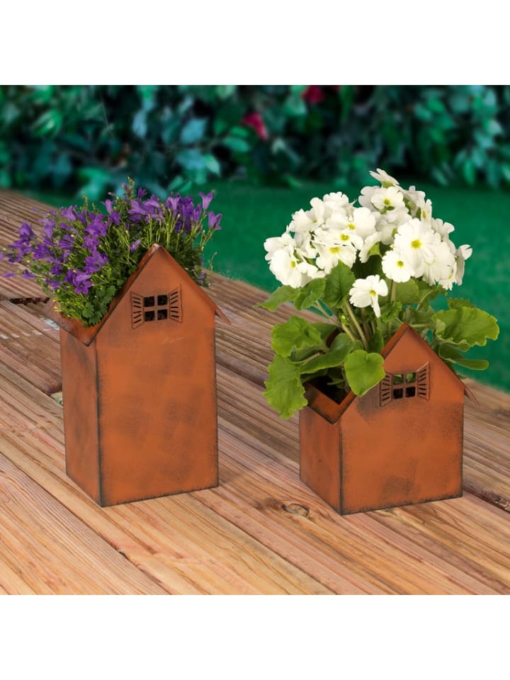 HOBERG Rost Pflanztöpfe - 2er-Set Gartendekoration Balkon Terrasse günstig kaufen onesize