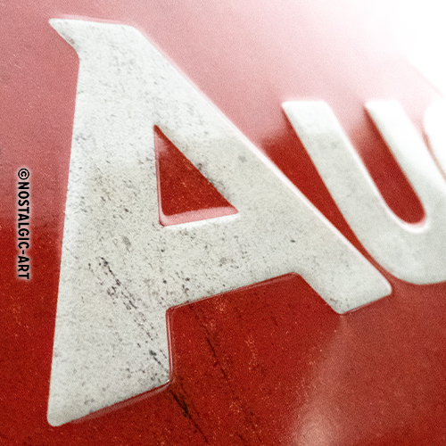 Nostalgic Art Retro Blechschild 20x30cm, Motiv "Audi - Logo Red Shine", 1 Stück - ATU