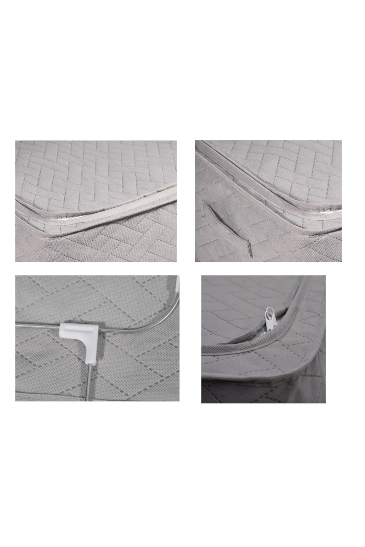 Seryat  3-teiliger Mehrzweck-Organizer mit Stahlrahmen für Schlafsofa und Untergestell – Drahtaufbewahrung 40 x 50 x 20 cm