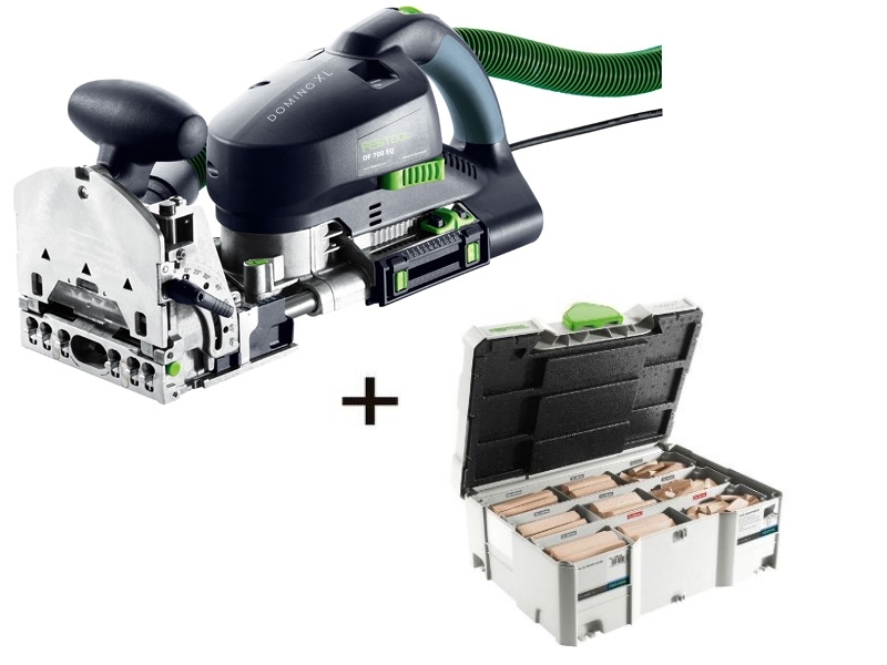 Festool DF700XL-Set2 Dominofreesmachine DF700EQ-Plus+ DOMINO DF700 XL surtido systainer DS/XL
