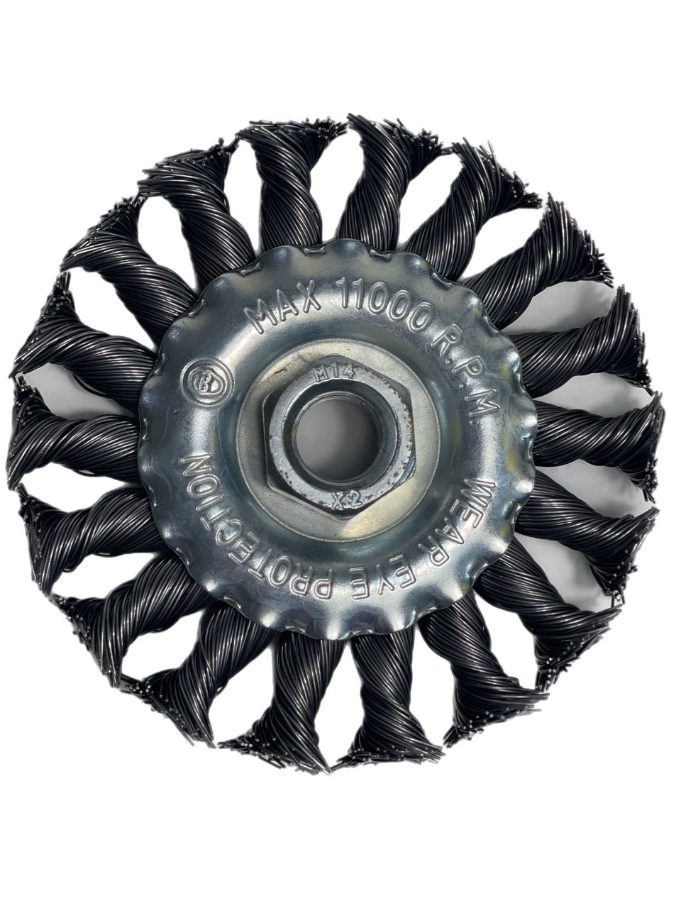 Vago-Tools Scheibenbürsten Zopfbürsten 125mm Bürsten gezopft Drahtbürsten 24x