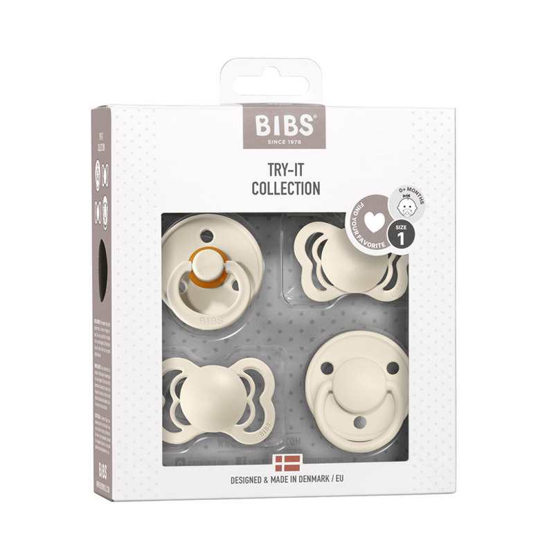 Coffret de 4 sucettes Try it ivoire BIBS