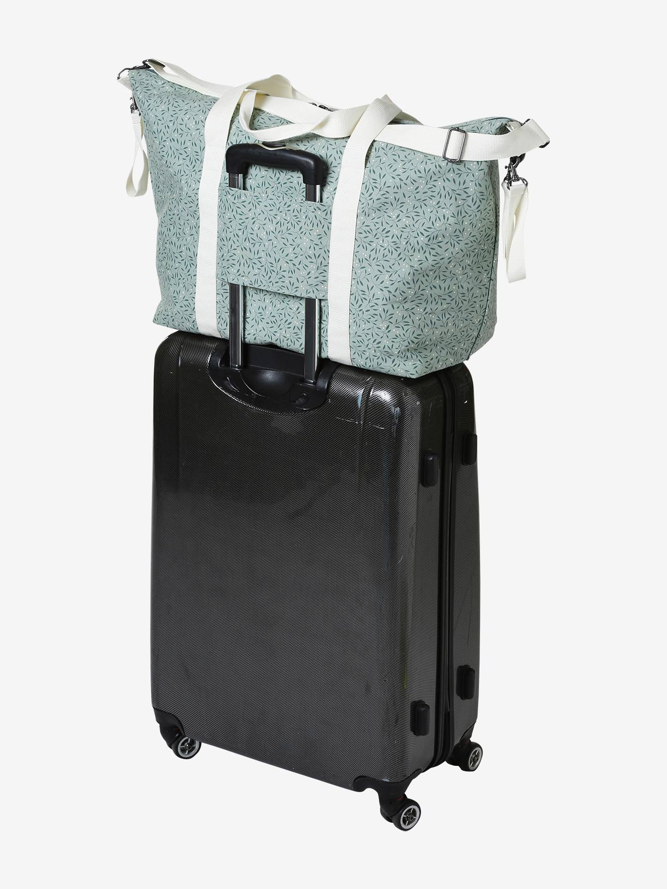 Vertbaudet Weekender Wickeltasche MALAGA - weiß/grün bedruckt