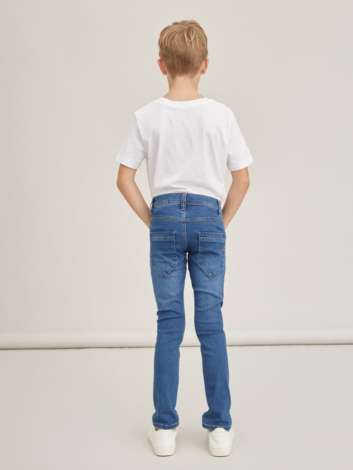 name it Jeans slim fit in medium blue denim günstig kaufen