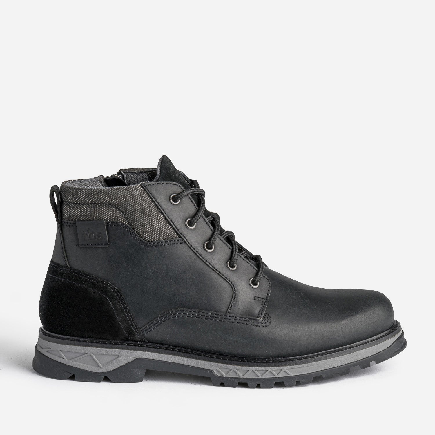 Boots à lacet TBS noir en cuir