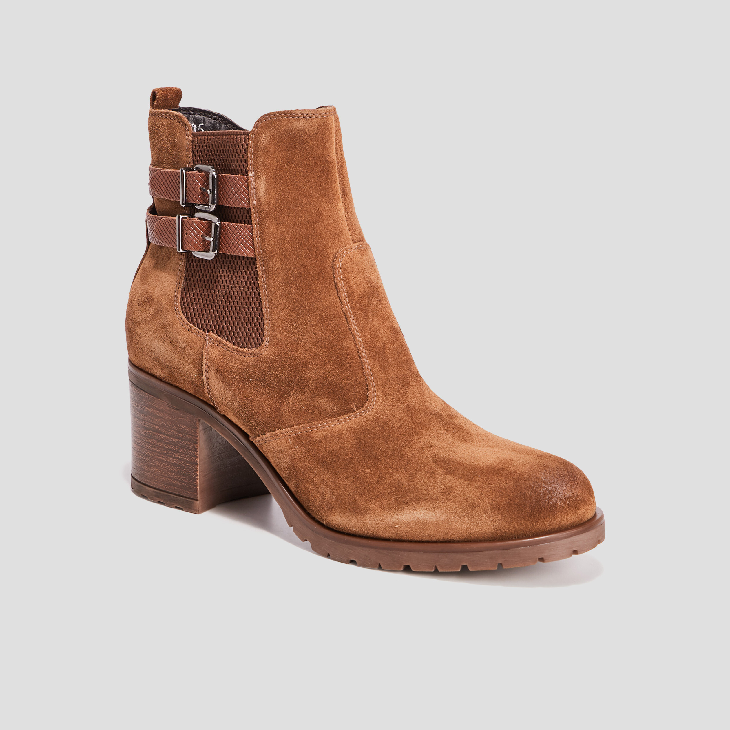 Bottines en cuir marron femme | La Halle