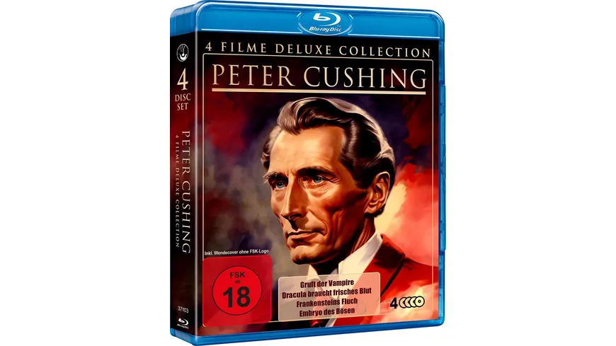 Peter Cushing - Deluxe Collection (4 Blu-ray-Box mit Wendecover)  [4 BRs]