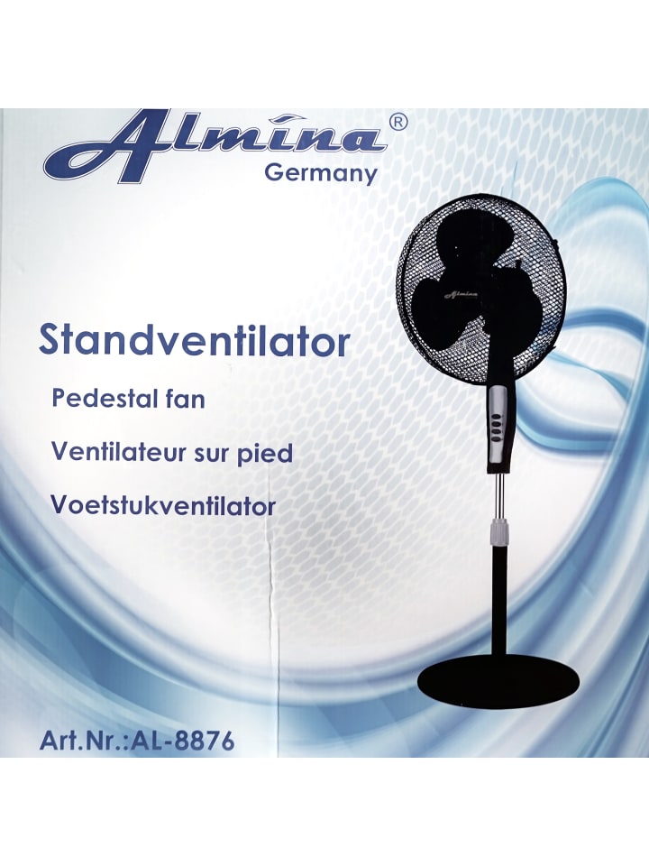 Almina Almina Almina Standventilator 45W in Schwarz günstig kaufen onesize