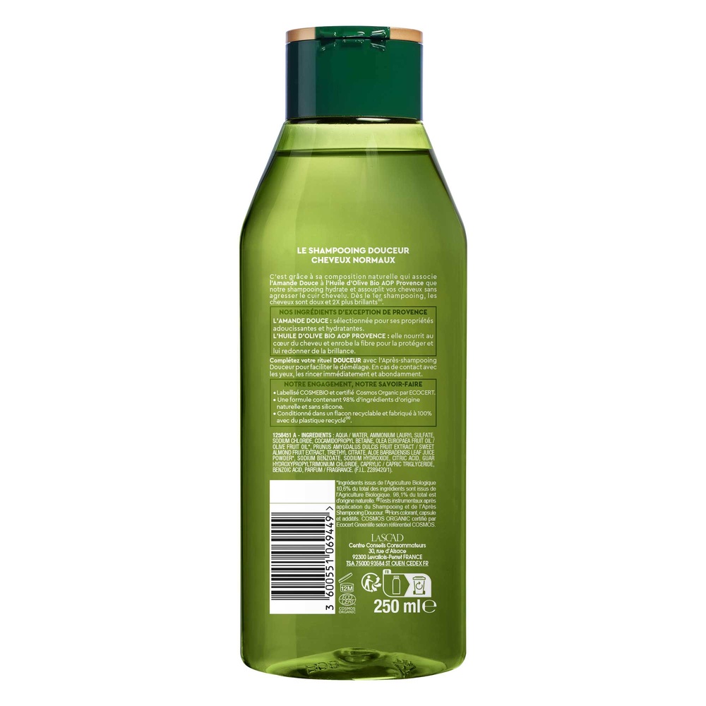 La Provençale La Provençale Le Shampooing Douceur 250ml Le Shampooing Douceur cheveux normaux certifié bio