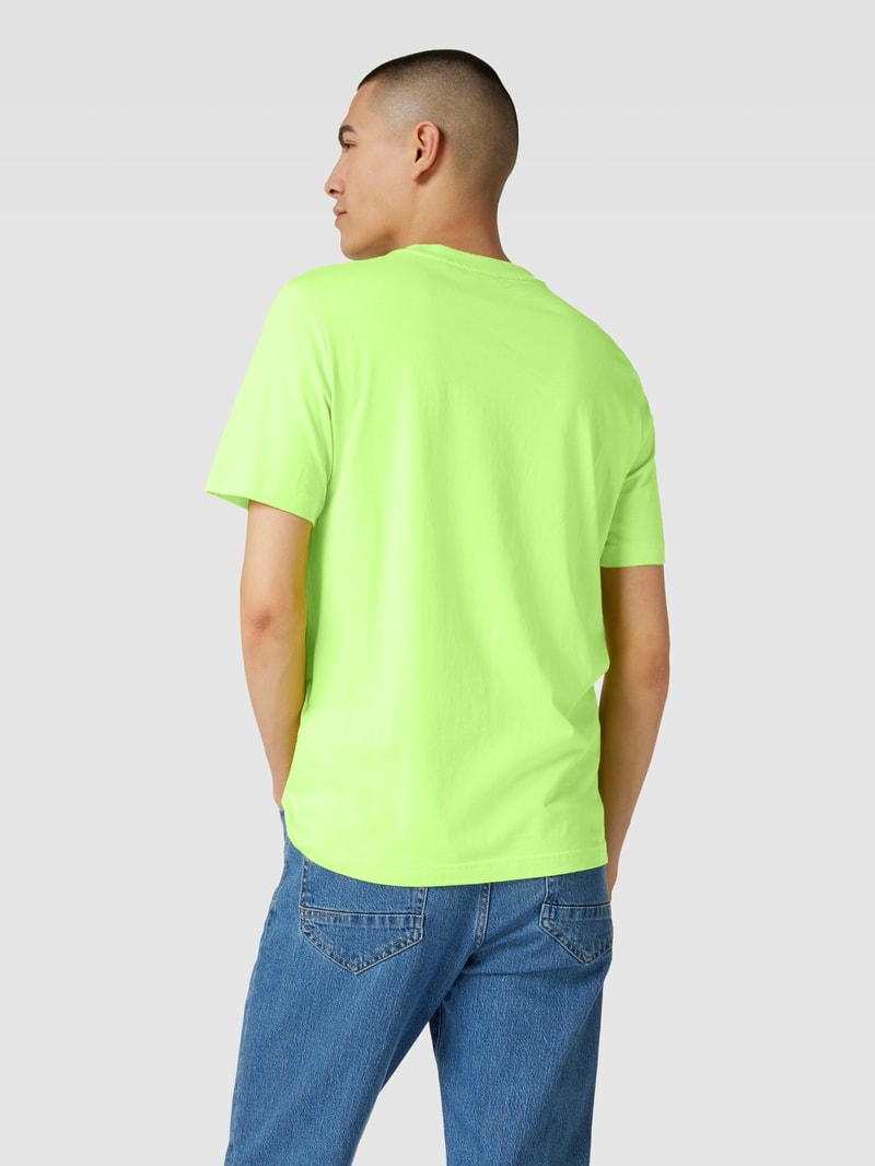 T-Shirt mit Logo-Print in neon grün