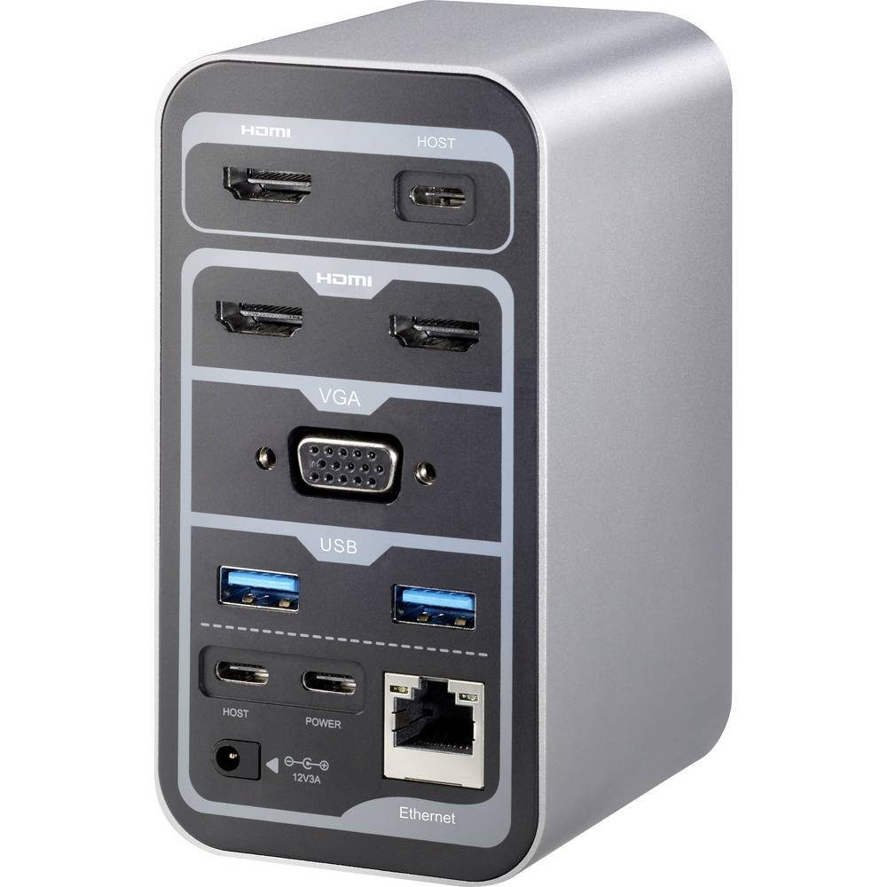Renkforce Laptop-Dockingstation USB-C® Dock Notebook Dockingstation, inkl. Ladefunktion