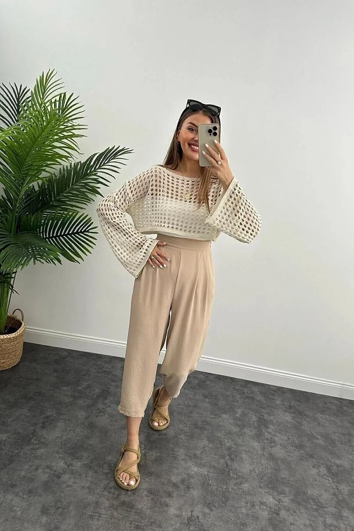 manolyabutik  Bluse - Beige - Bolero