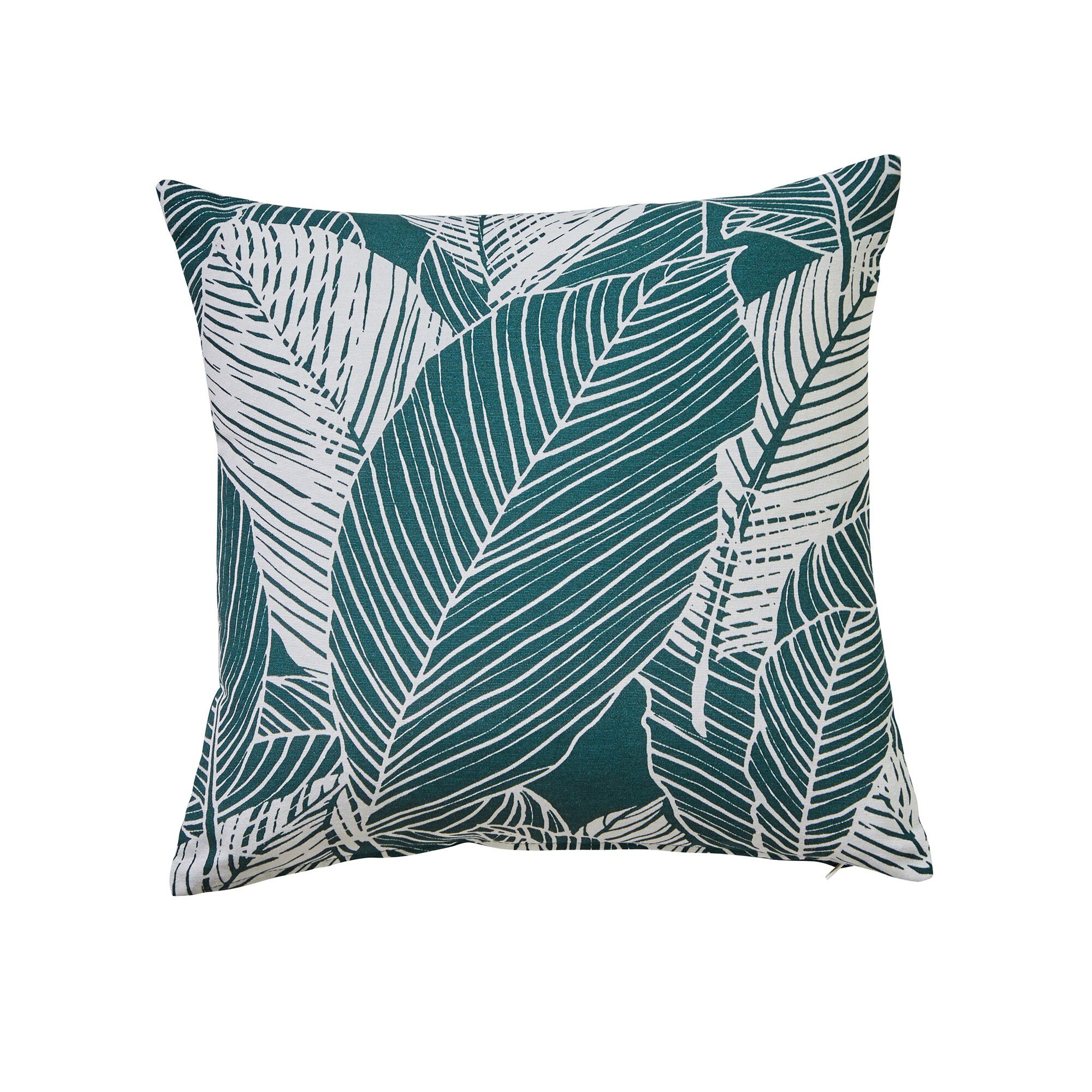 Housse de coussin carrée imprimé feuillage