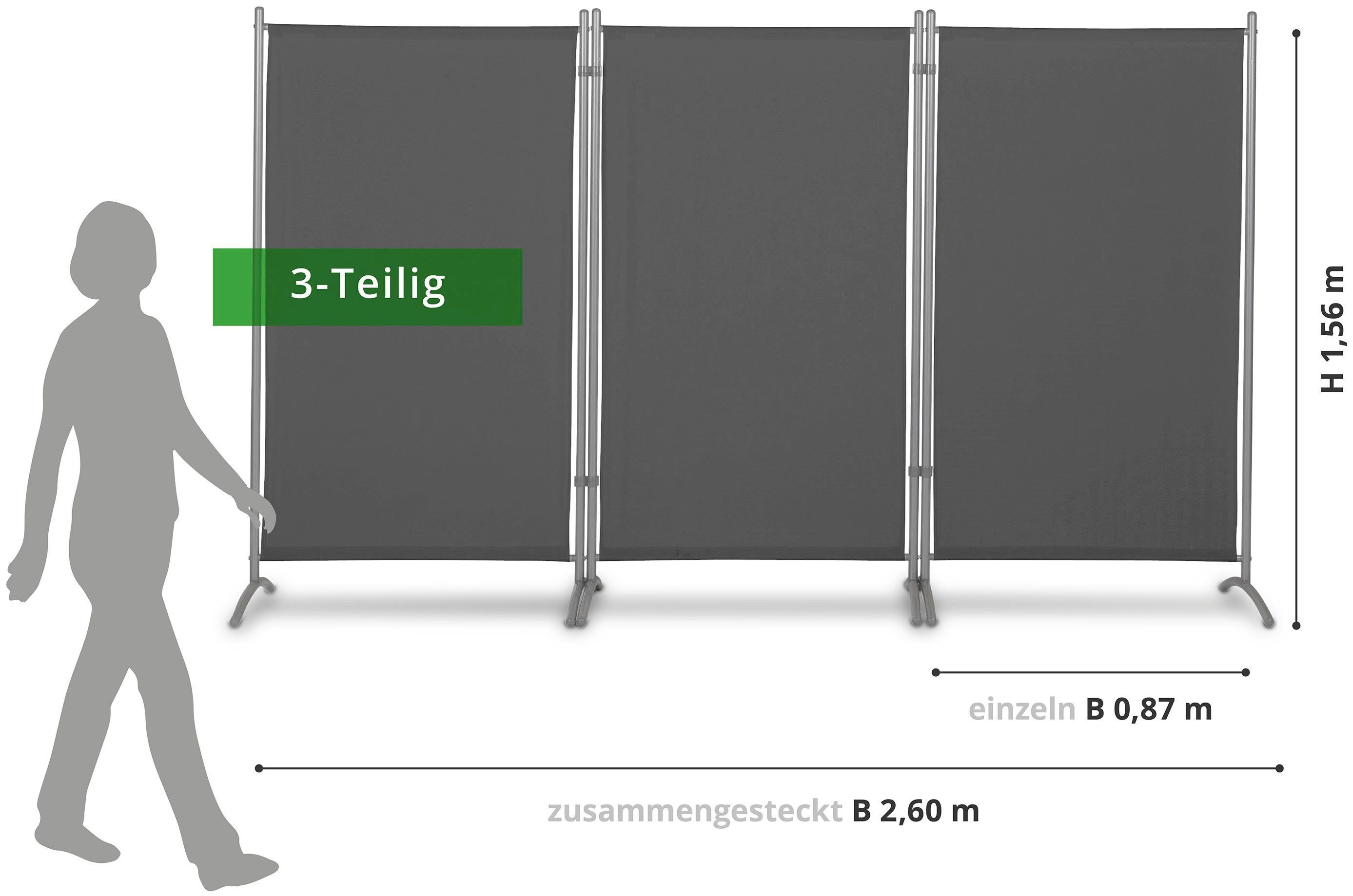 Leco Stellwand (Set), 3-teilig, Gesamtlänge: 260 cm