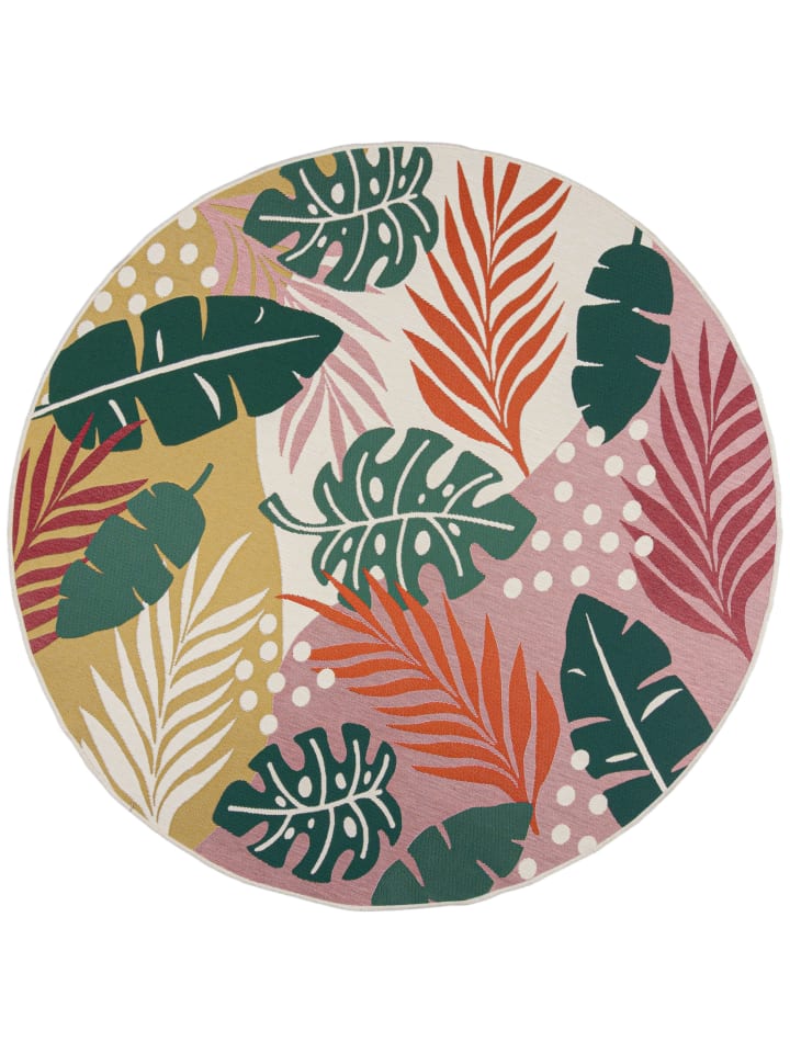 KADIMA DESIGN Runder Outdoor-Teppich im Hawaii-Look, farbenfroh günstig kaufen onesize