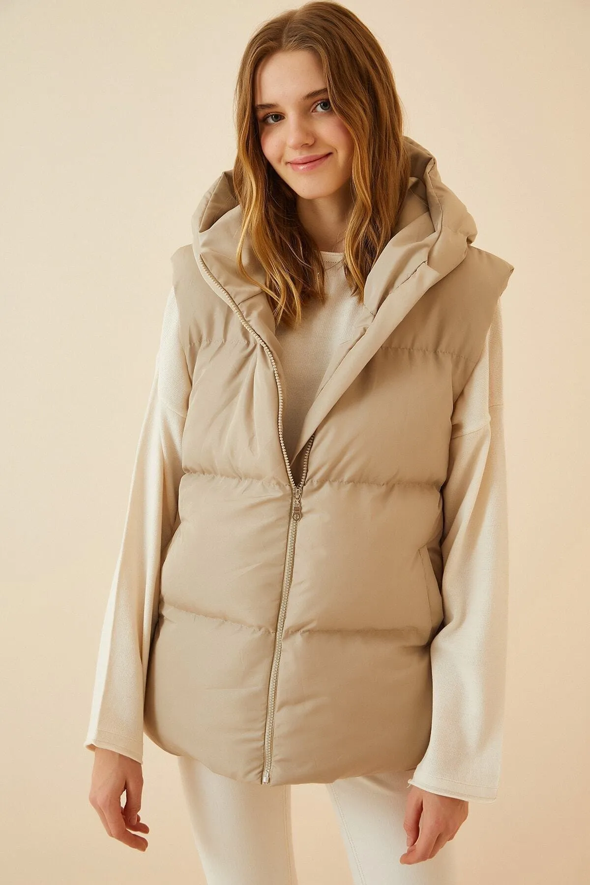 Happiness İstanbul  Weste - Beige - Puffer