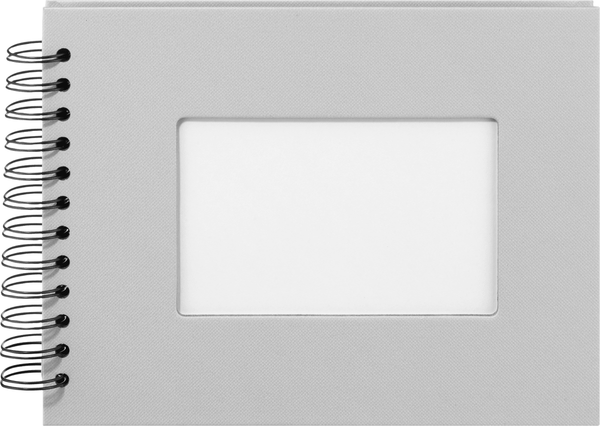 Fotoalbum Profi 23x18 cm, Grau mit weißen Innenseiten, 1 St