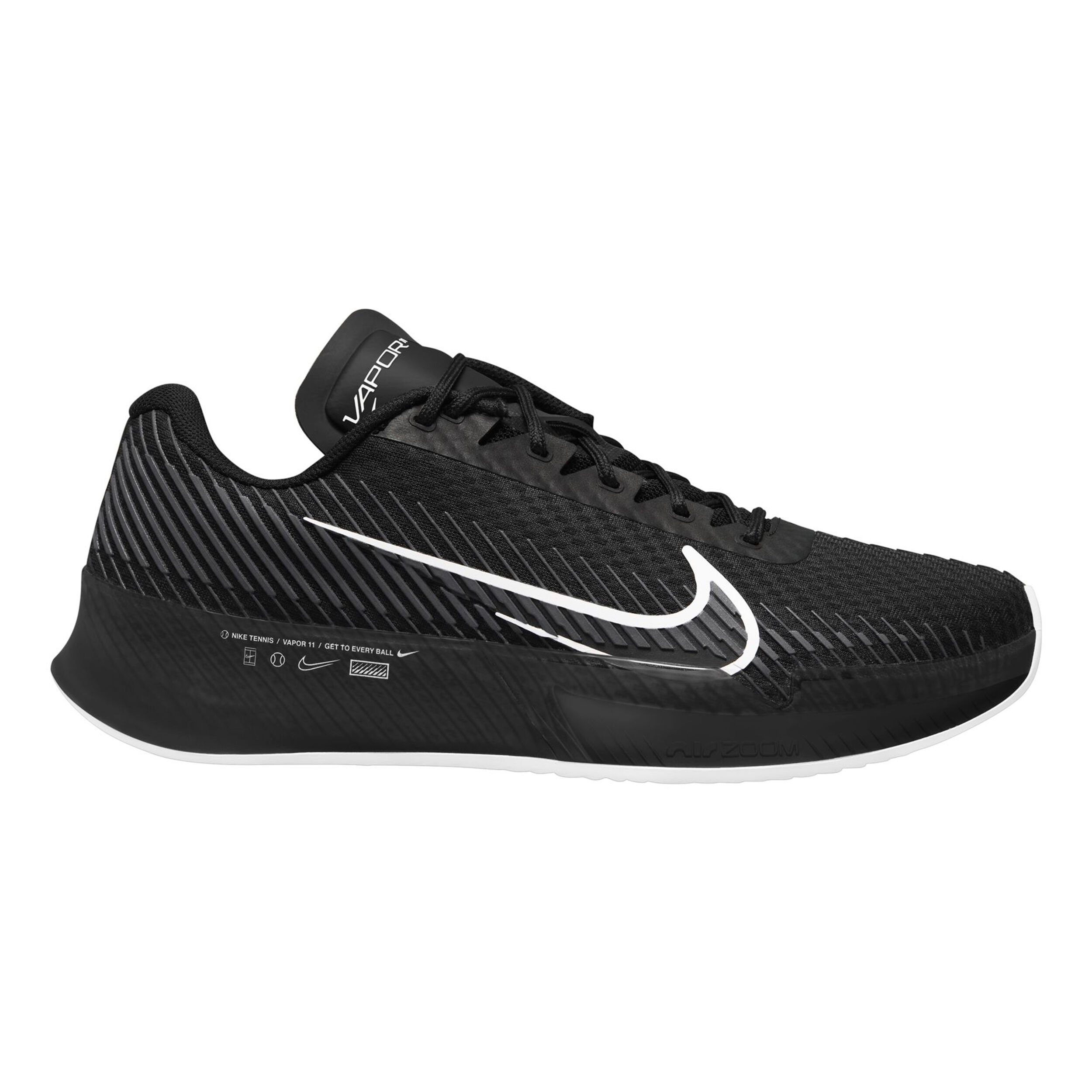 Air Zoom Vapor 11 Sandplatzschuh Herren - Schwarz, Weiß
