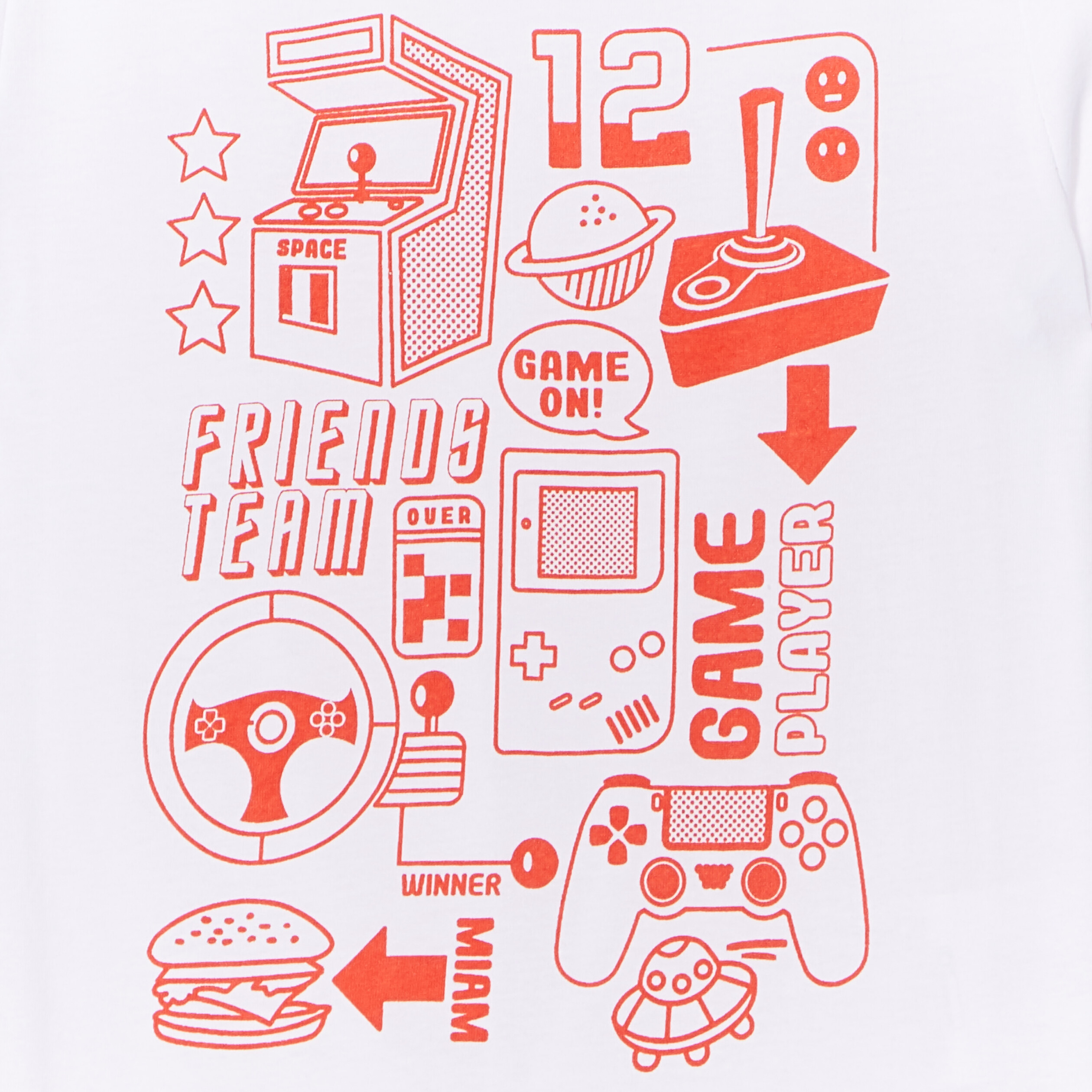 T-shirt col rond manches courtes coton blanc garçon | La Halle
