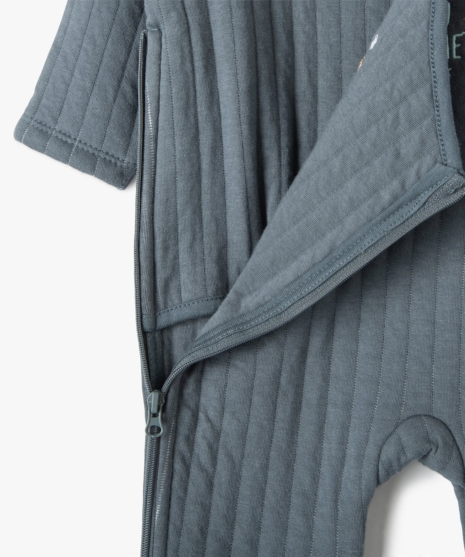 Pyjama bébé matelassé à fermeture zippée - LuluCastagnette bleu | GEMO
