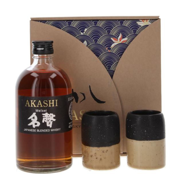 Akashi Meisei mit 2 Bechern 0,5 l·40 % vol