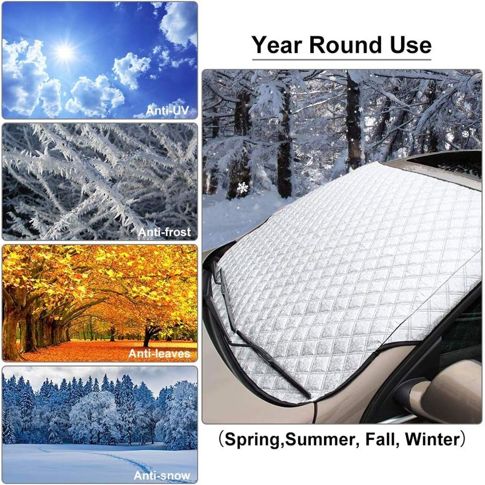 Runxizhou Autosonnenschutz Frostschutz Auto Frontscheibe Abdeckung 147X100CM, (1-St)