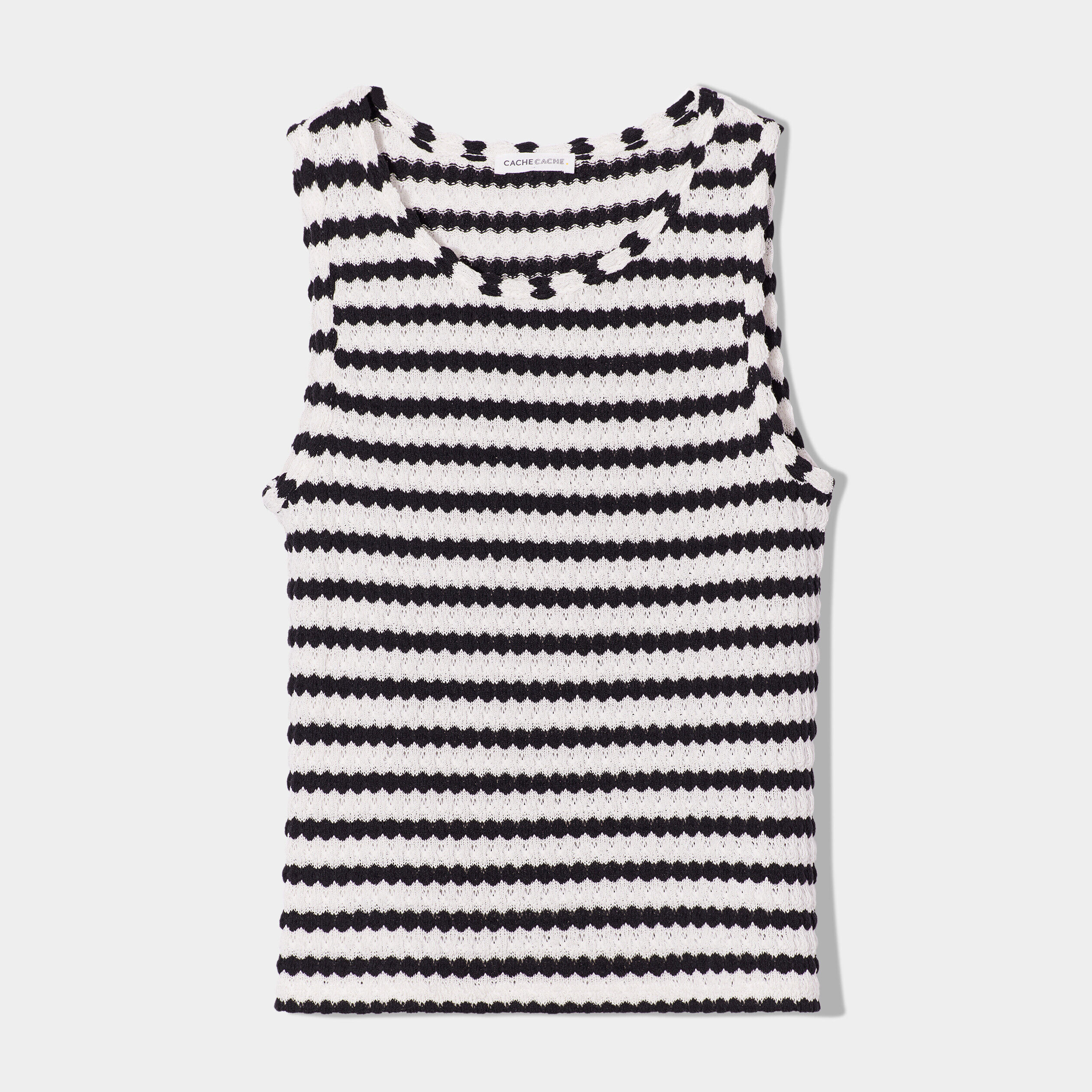 Débardeur crochet noir femme | Cache Cache