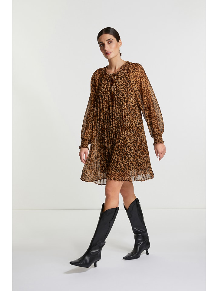 Rich & Royal Kleid in Braun/ Schwarz günstig kaufen
