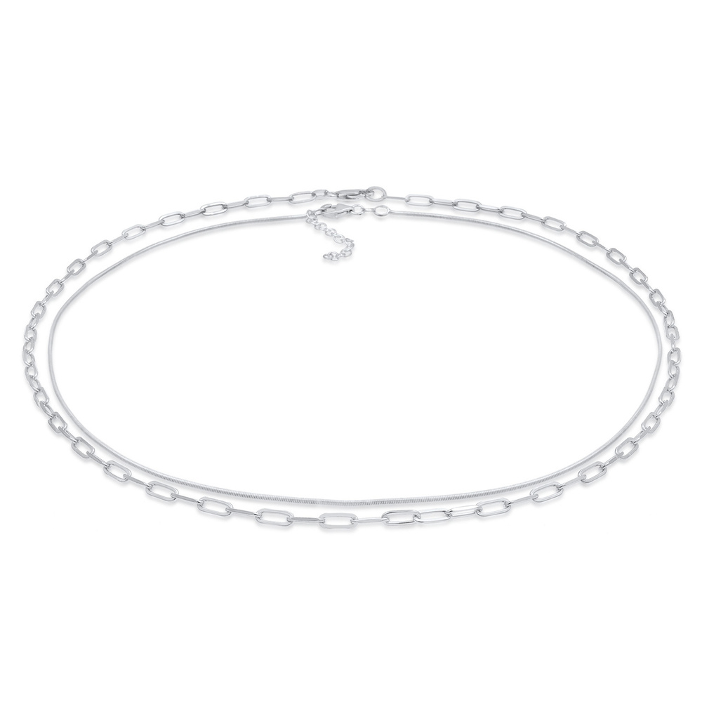 Elli PREMIUM Elli PREMIUM Ensemble de Bijoux Femmes Choker Maillons Set Basicque en argent ste collier