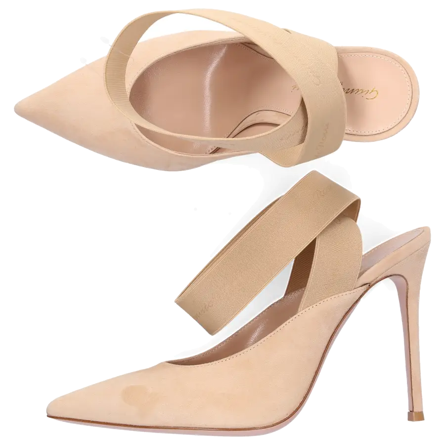 Gianvito Rossi - Slingpumps DELILA Veloursleder - beige