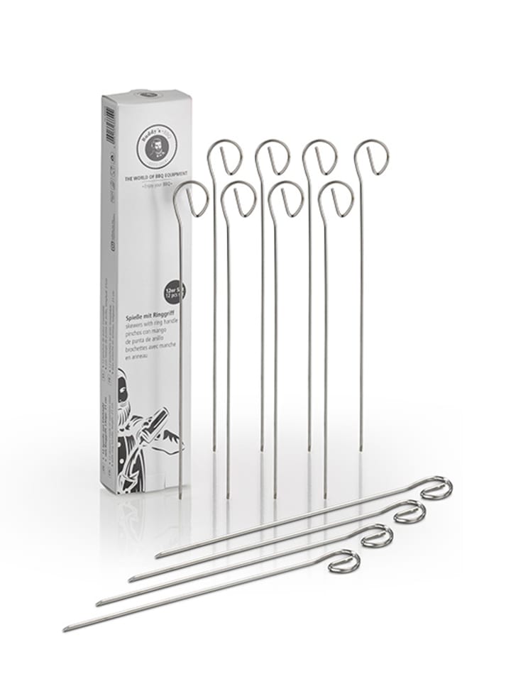 Buddy's Bar Spieße, 12er Set Länge: 21 cm Edelstahl (AISI 201) Flachmaterial mit Ringgriff günstig kaufen onesize