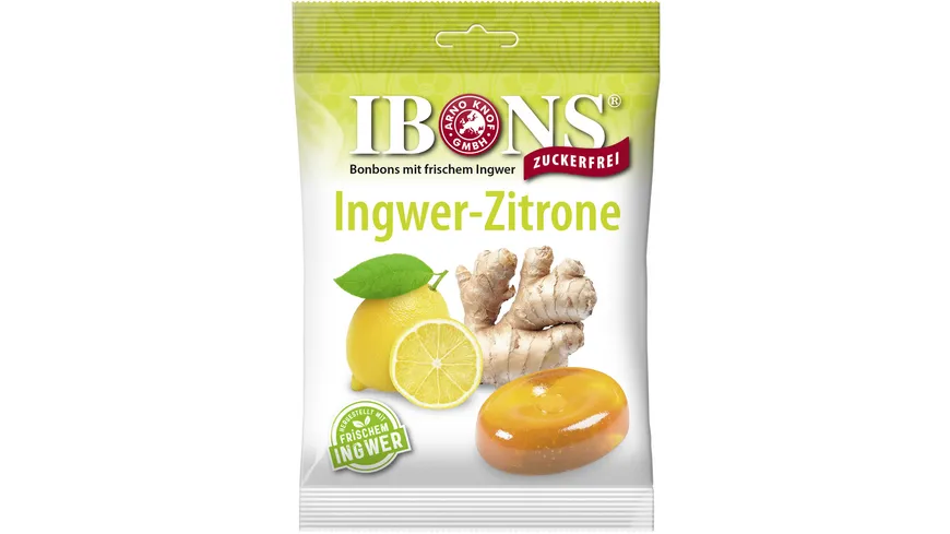 IBONS Ingwer-Zitrone zuckerfrei 75 g