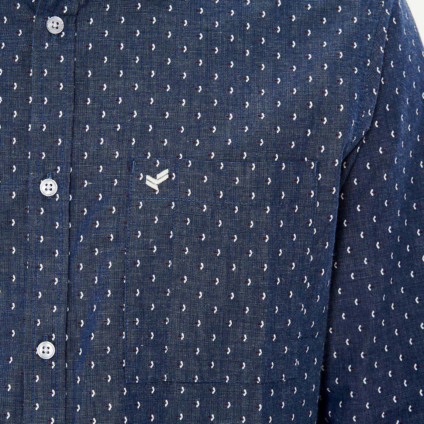 CHARL  Chemise bleue homme 100% coton bio