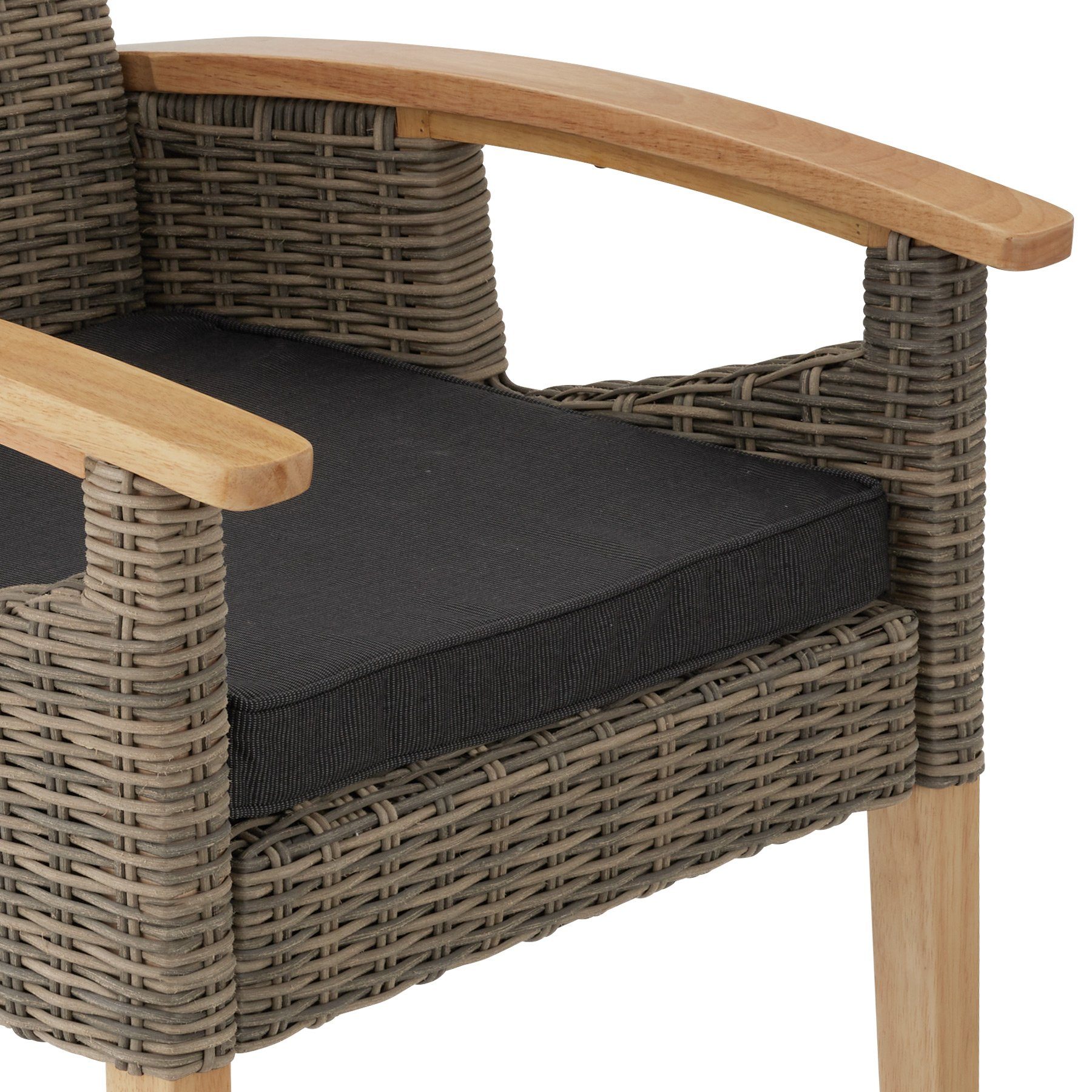 tectake Rattanstuhl Rosarno (1er, 1 St), Pflegeleicht