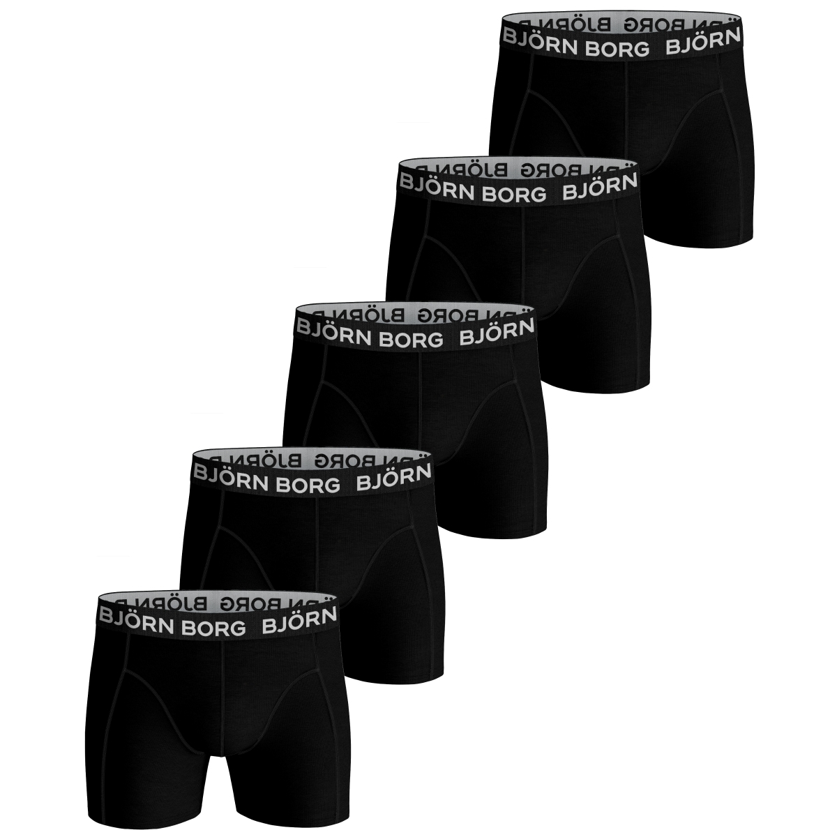 Björn Borg Essential Boxer 5er Pack Boxershorts schwarz