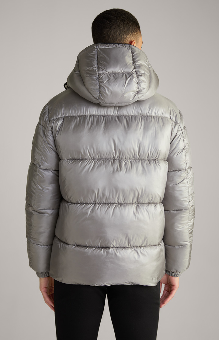 Steppjacke Ambro mit Kapuze in Metallic-Grau