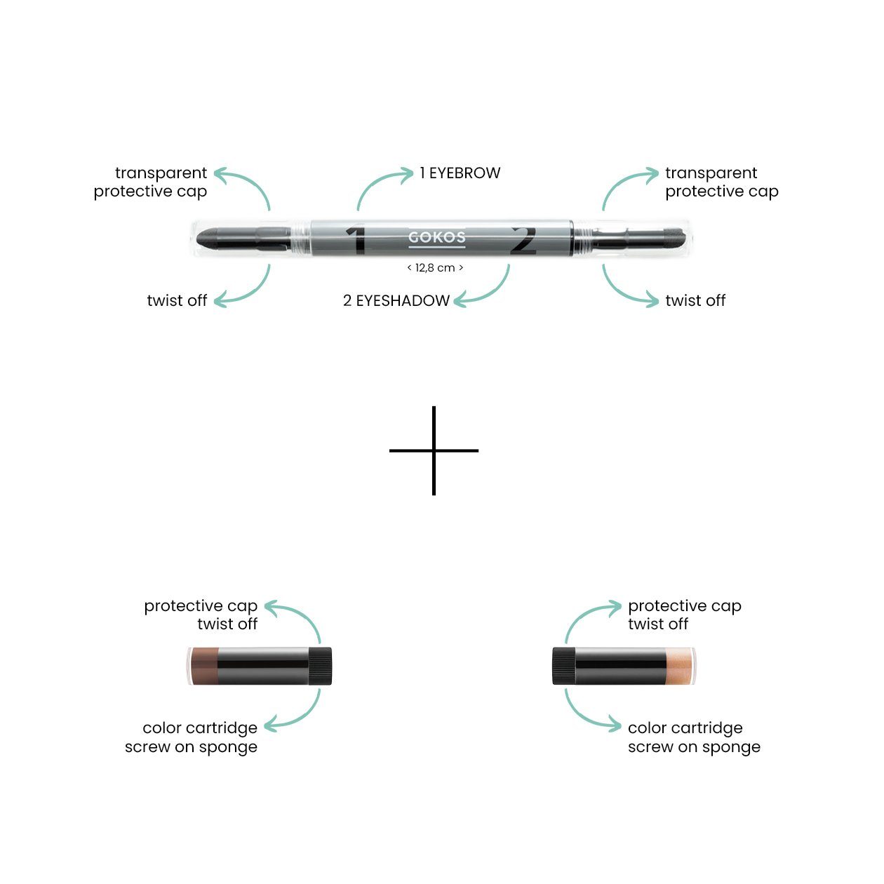 Gokos Augenbrauen-Kosmetika RefillPen BrowLighter