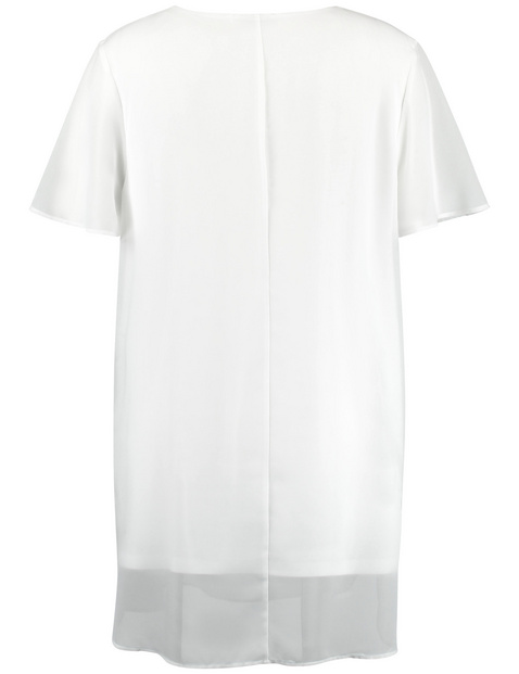 Chiffon-Tunika mit kurzem Arm
